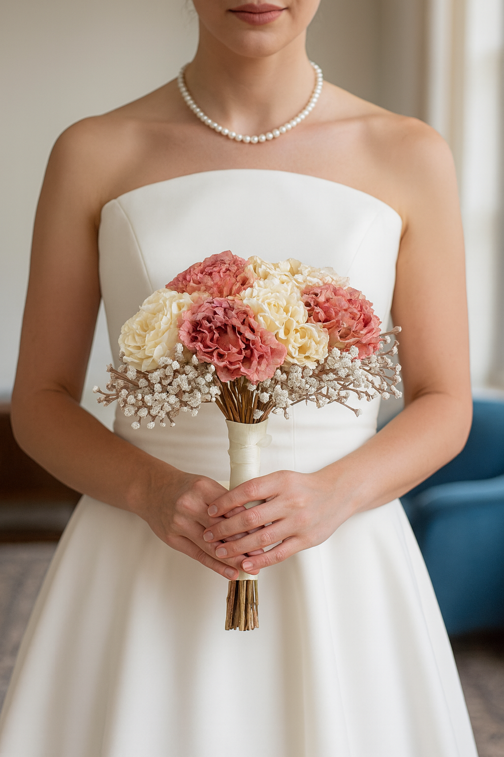 Kuru Görünümlü Gelin Buketi