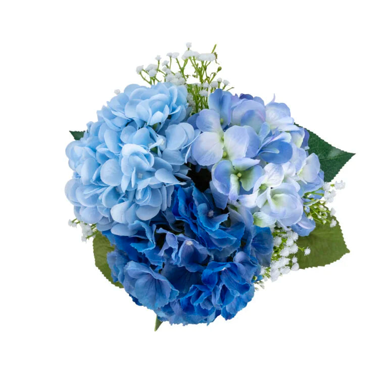 Mavi Ortanca Aranjmanı – Bleu Blanc Seramik Vazoda