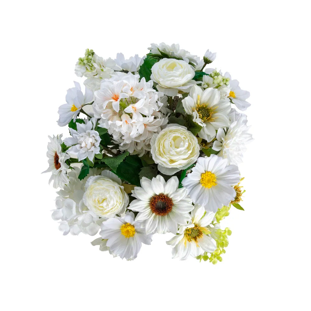 Papatya Aranjmanı – Şeffaf Cam Vazoda