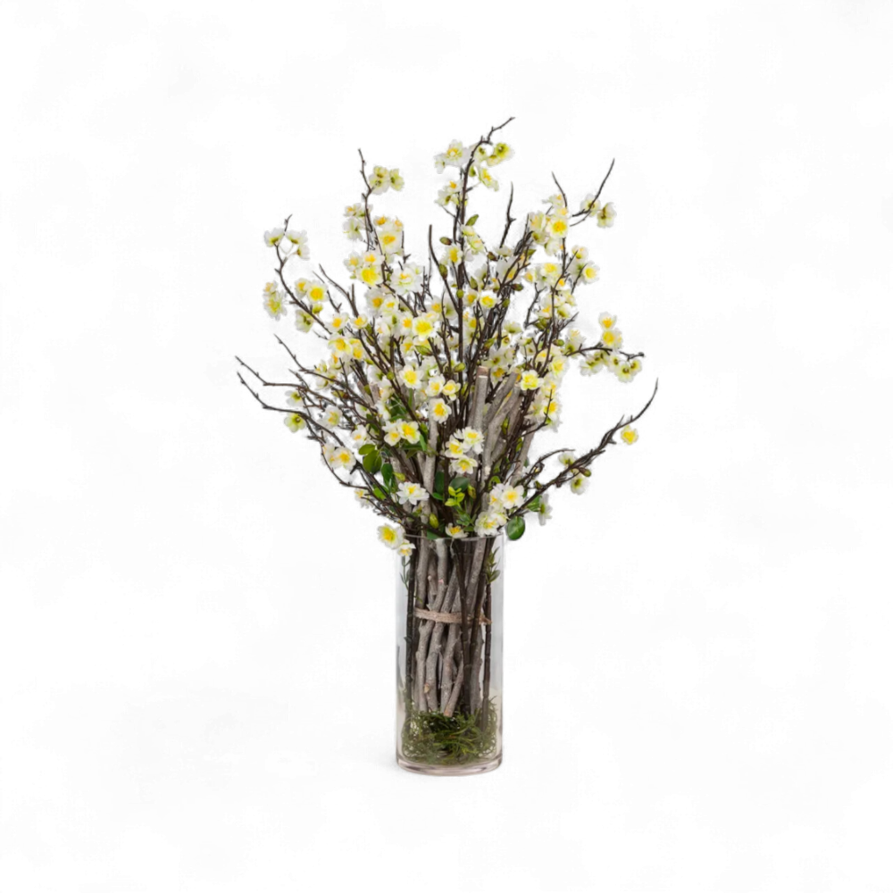 Bahar Dalı Aranjman - Cam Vazoda