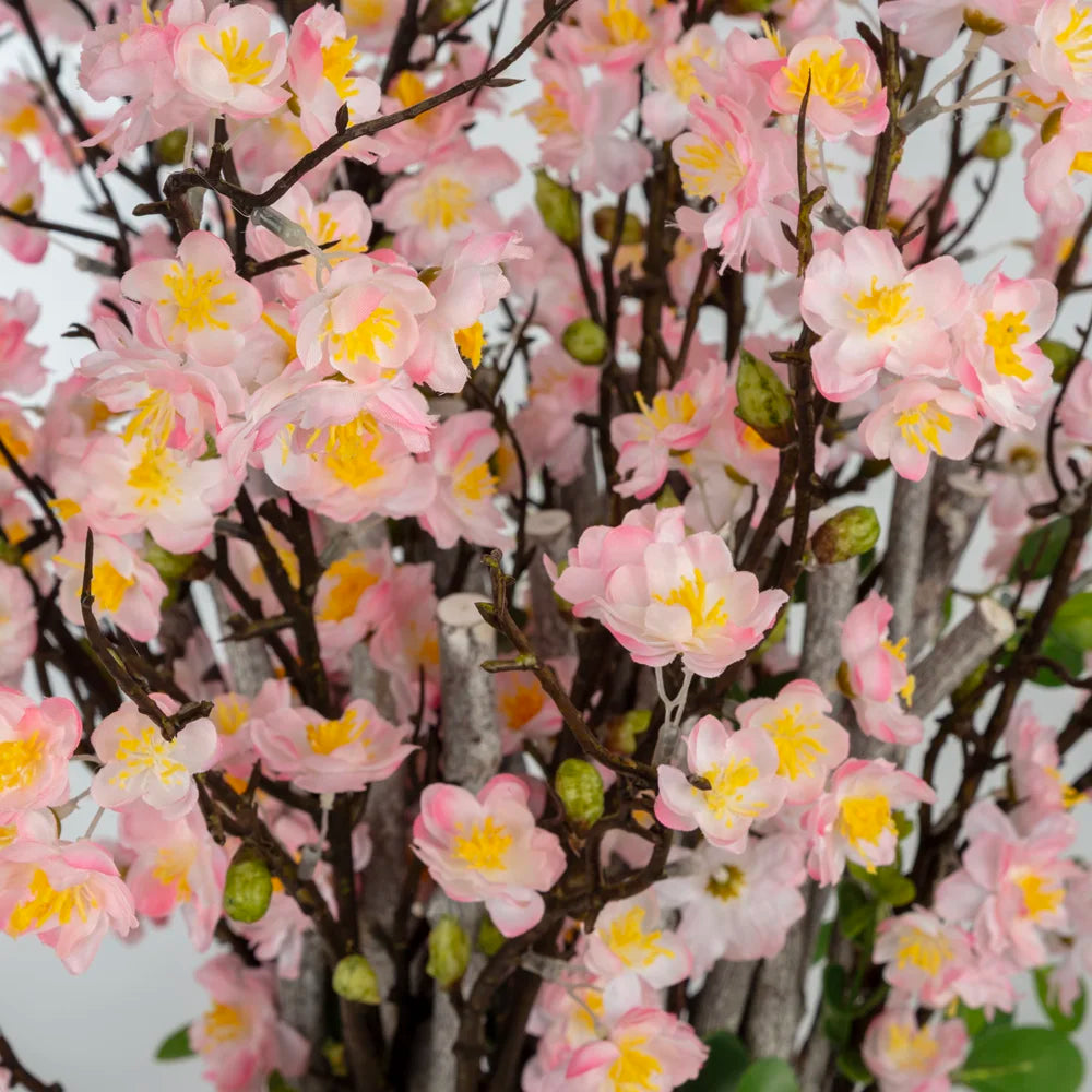 Pembe Bahar Dalı Aranjman - Cam Vazoda