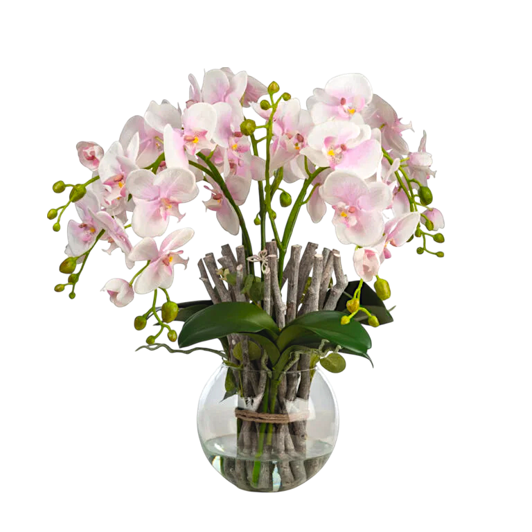 Pembe Orkide Aranjmanı – Cam Vazoda