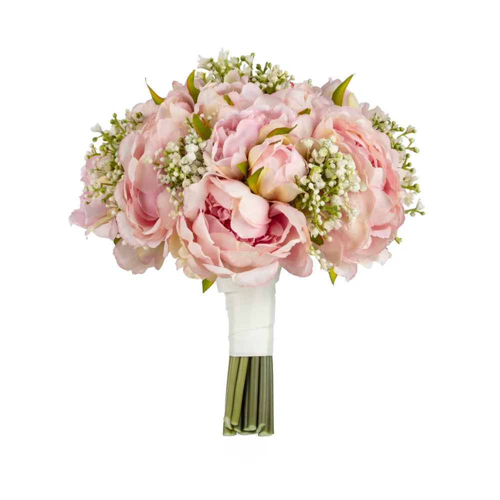 Pembe Şakayık Gelin Buketi