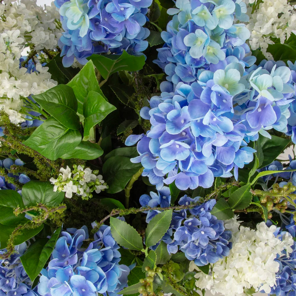 Bleu Blanc Saksı Leylak Aranjman – Mavi & Beyaz Çiçeklerle